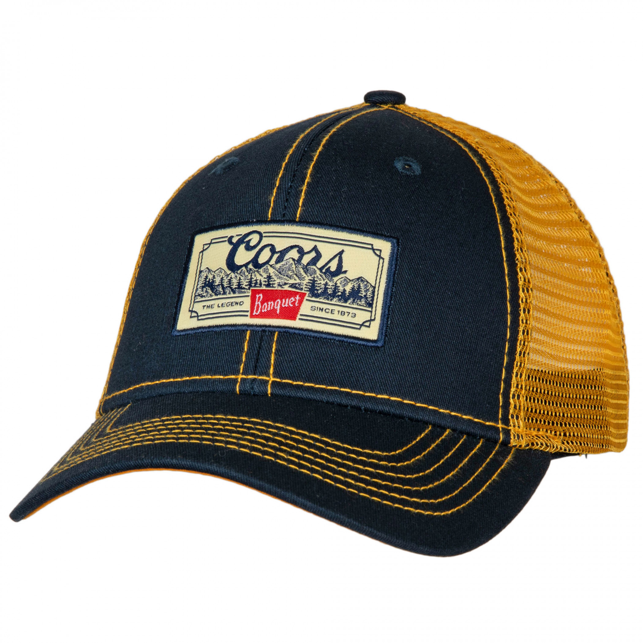Coors Banquet Gold Cotton Twill Mesh Back Snapback Hat